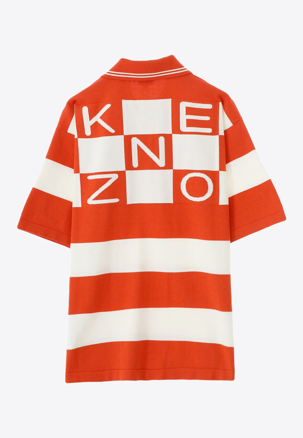 Kenzo Nautical Stripes Polo T-shirt FD55PU3713CNRED