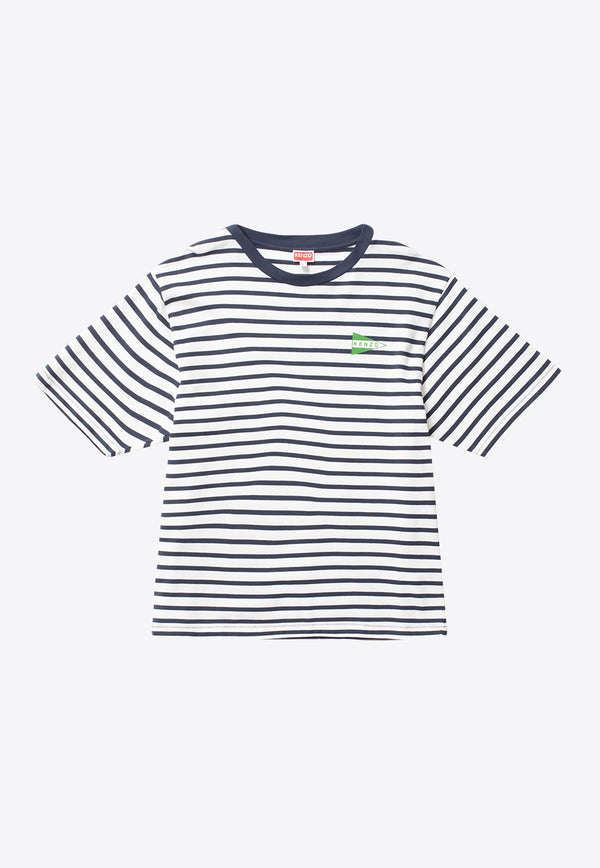 Kenzo Nautical Stripes Oversized T-shirt FD55TS4364SLBLUE