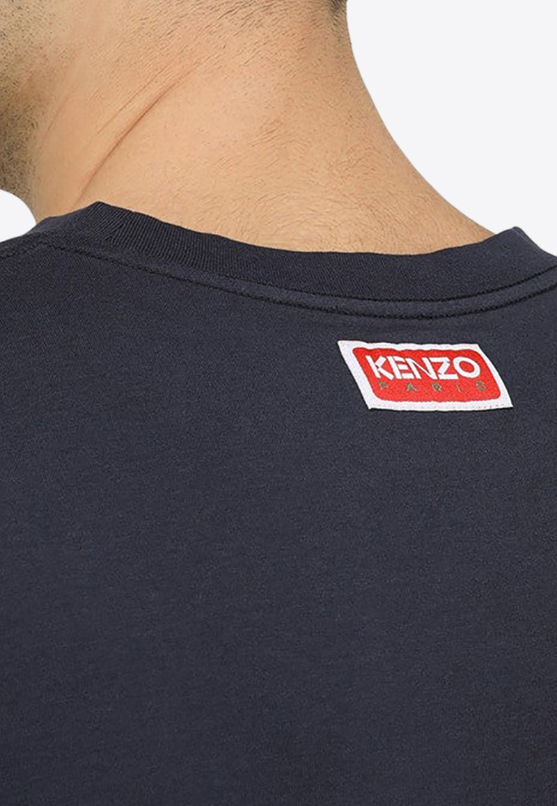 Kenzo Boke Logo Print T-shirt FD55TS4454SOCO/O_KENZO-77 Navy