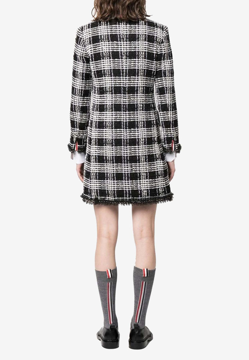 Thom Browne Chesterfield Tweed Mini Dress Black FDSE27E_E0625_001