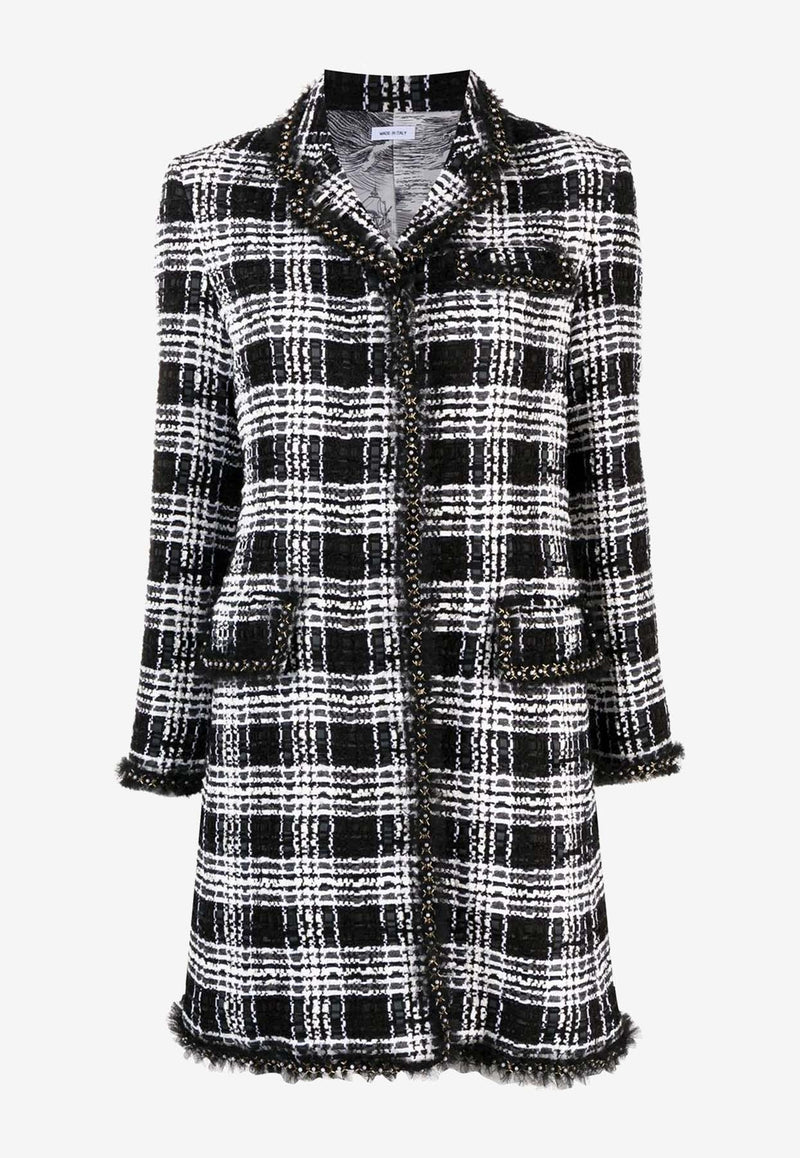 Thom Browne Chesterfield Tweed Mini Dress Black FDSE27E_E0625_001