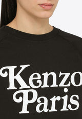 Kenzo Logo Print Cropped T-shirt FE52TS1104SGCO/O_KENZO-99 Black