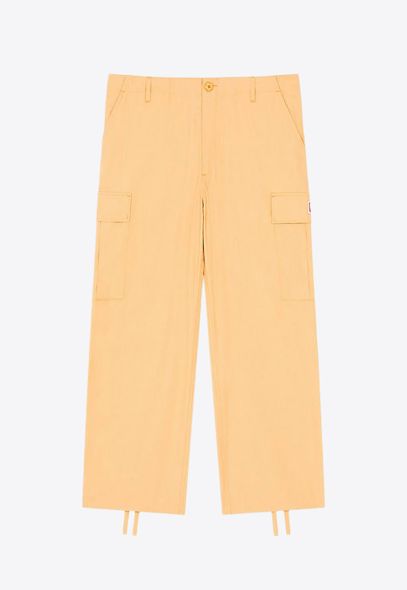 Kenzo Workwear Straight-Leg Cargo Pants Beige FE55PA2429DLBEIGE