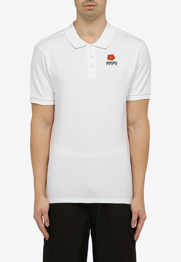 Kenzo Logo Short-Sleeved Polo T-shirt FE55PO5364PUCO/O_KENZO-01 White