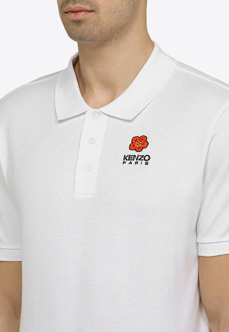 Kenzo Logo Short-Sleeved Polo T-shirt FE55PO5364PUCO/O_KENZO-01 White