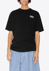 Kenzo Logo Embroidered Classic T-shirt Black FE55TS1844SGBLACK