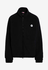 Kenzo Boke 2.0 Embroidered Fleece Zip-Up Hoodie Black FE65SW2114FCPL/P_KENZO-99J