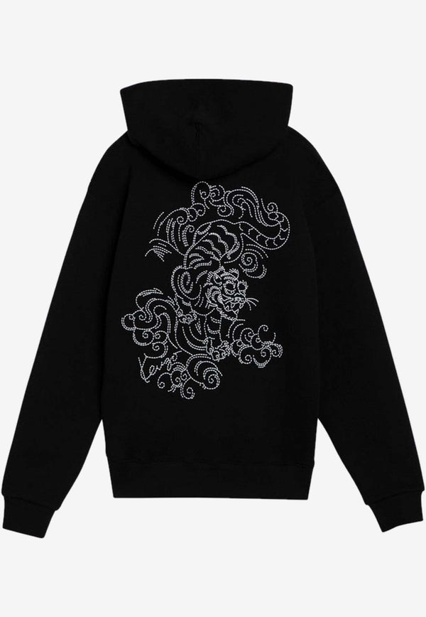 Kenzo Star Tiger Embroidered Hooded Sweatshirt Black FE65SW2194MBCO/P_KENZO-99J