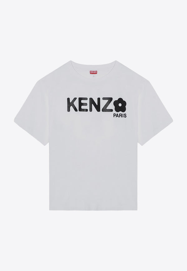 Kenzo Logo Print Short-Sleeved T-shirt FE65TS4724SGCO/P_KENZO-01 White