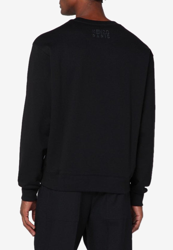 Kenzo Happy Tiger Crewneck Sweatshirt Black FF55SW2624MFCO/R_KENZO-99J