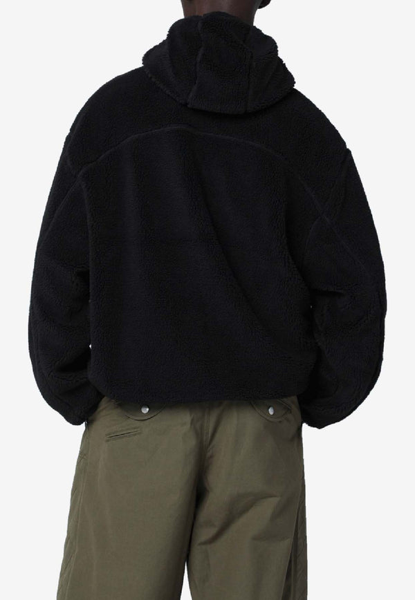 Kenzo Boke Flower 2.0 Zip-Up Fleece Hoodie Black FF65BL5504FPPL/R_KENZO-99J