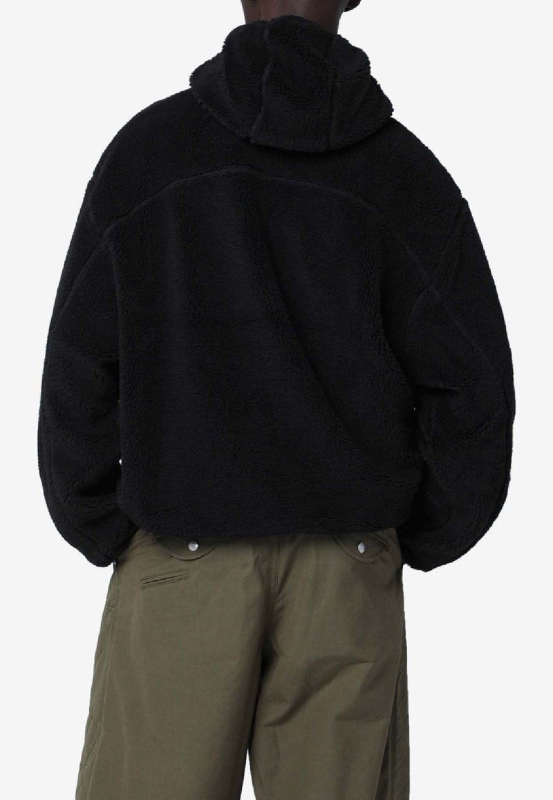 Kenzo Boke Flower 2.0 Zip-Up Fleece Hoodie Black FF65BL5504FPPL/R_KENZO-99J