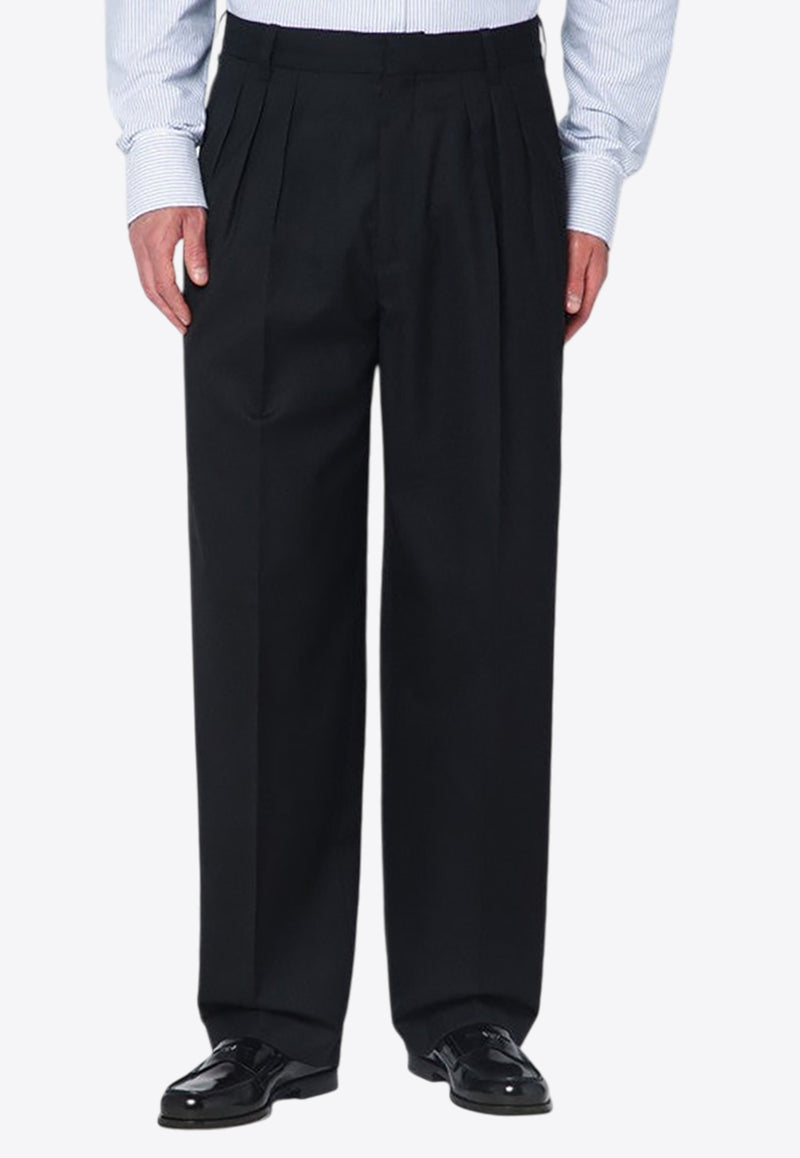 Kenzo Wool Straight-Leg Pants Black FF65PA2149IDWO/R_KENZO-99