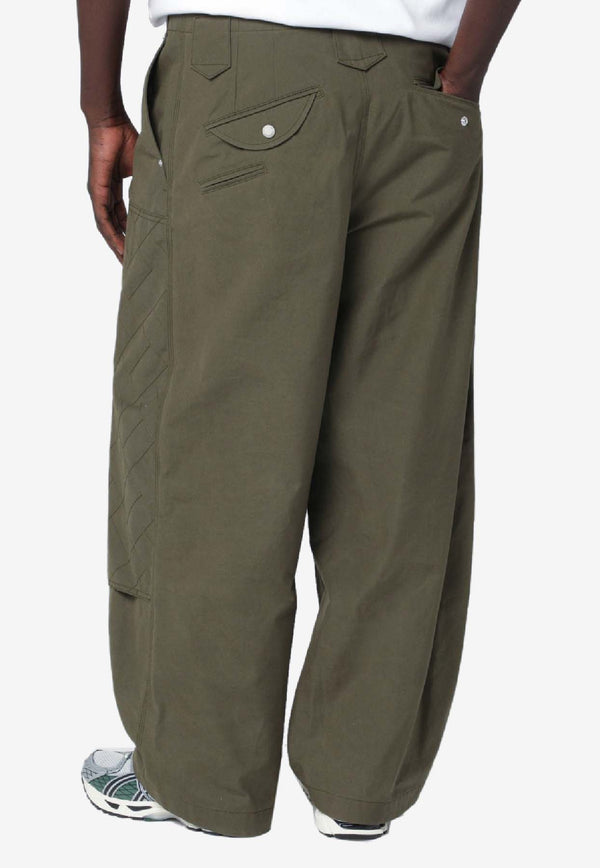 Kenzo Weave Double Knee Pants Green FF65PA2469HDCO/R_KENZO-51