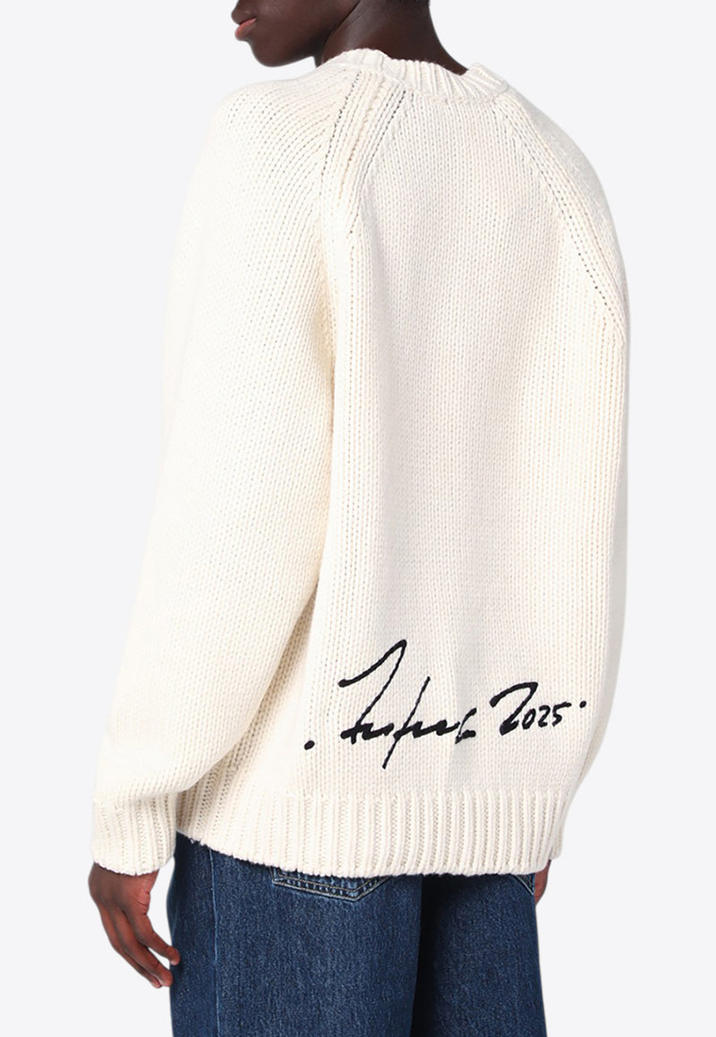 Kenzo X Futura 2000 Logo Wool Sweater White FF65PU7573CTWO/R_KENZO-02