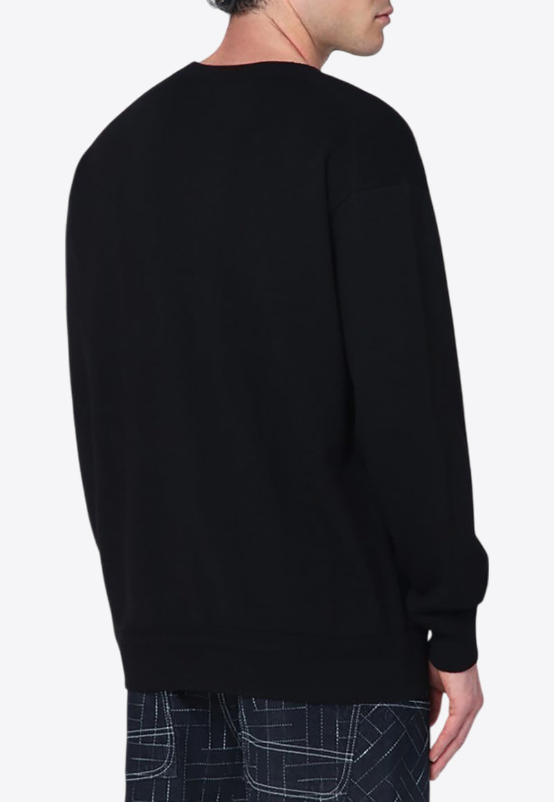 Kenzo Boke Flower Wool Sweater Black FF65PU7593LBWO/R_KENZO-99J