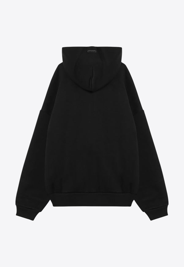 Fear Of God Half-Zip Hooded Fleece Sweatshirt Black FG24FW50-1006FLC/P_FEARG-001