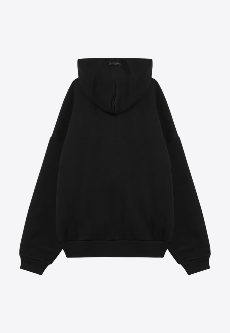 Fear Of God Half-Zip Hooded Fleece Sweatshirt Black FG24FW50-1006FLC/P_FEARG-001