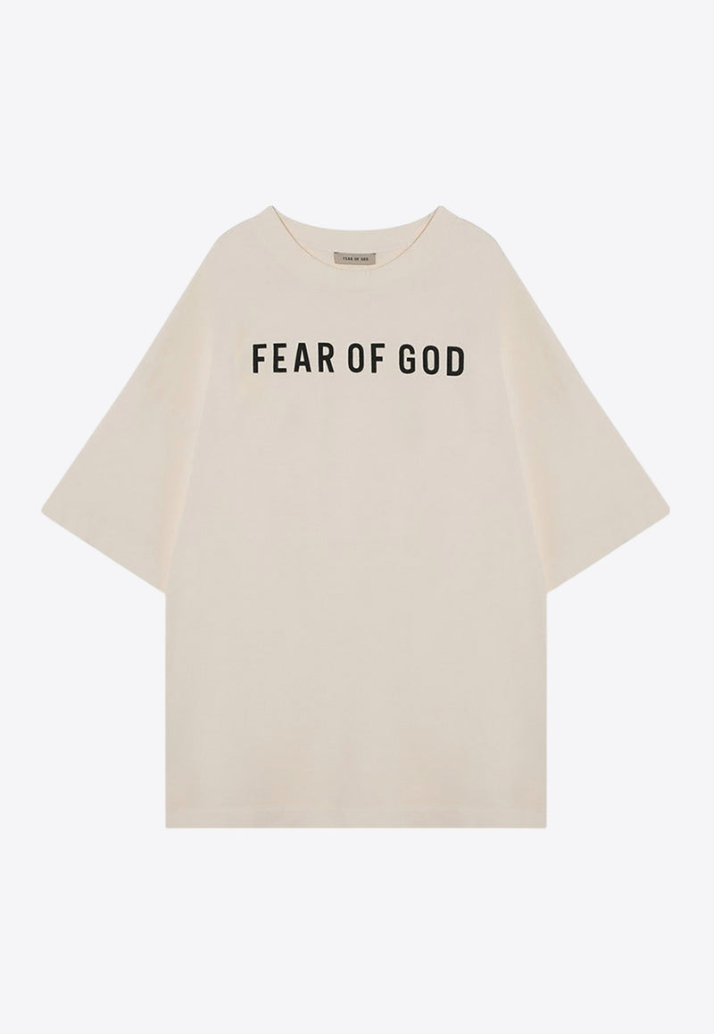 Fear Of God Logo Print Oversized T-shirts Cream FG24FW50-10155LBHW/P_FEARG-107