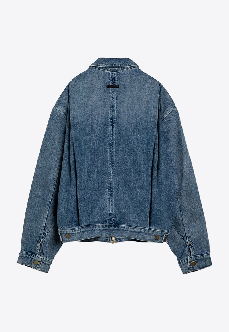 Fear Of God Zip-Up Vintage Denim Jacket Blue FG830-001DNM/O_FEARG-436