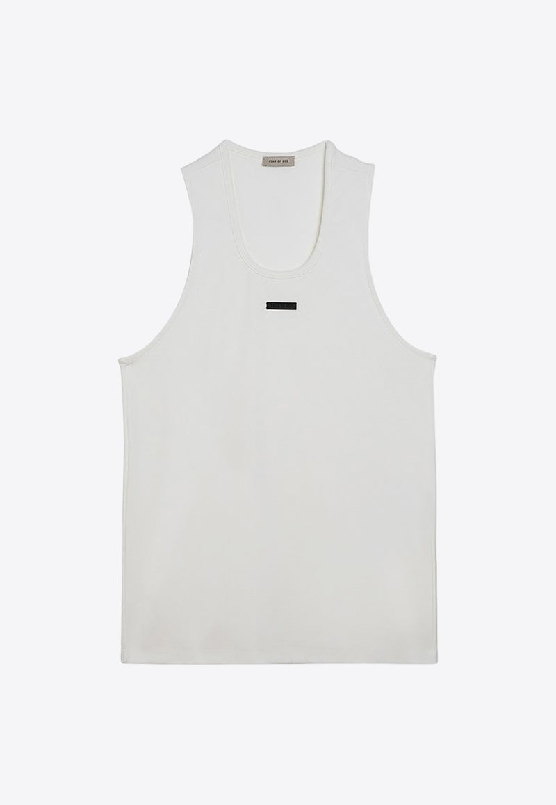 Fear Of God Logo Patch Ribbed Tank Top White FG850-026CTN/O_FEARG-100