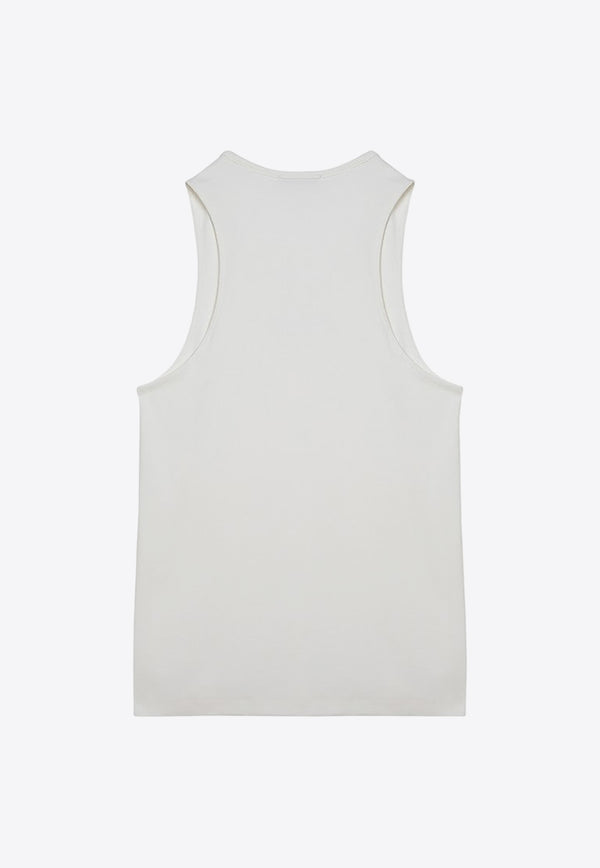 Fear Of God Logo Patch Ribbed Tank Top White FG850-026CTN/O_FEARG-100