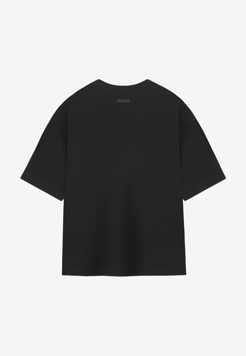 Fear Of God Logo Patch Straight-Neck T-shirt Black FG850-203OXFBLACK