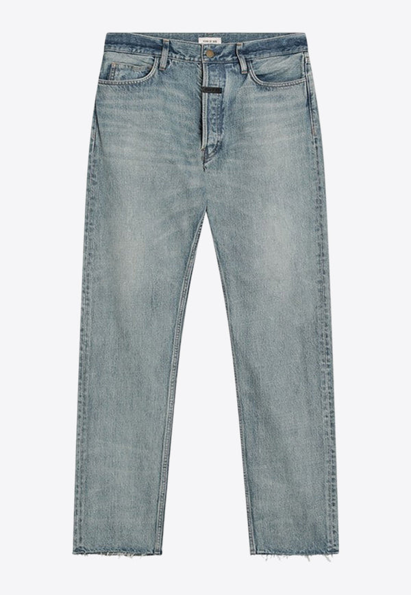 Fear Of God Washed Wide-Leg Jeans  Blue FGE240-408DNM/Q_FEARG-436