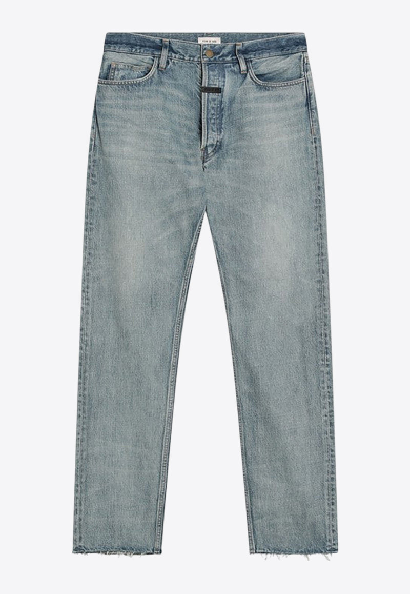 Fear Of God Washed Wide-Leg Jeans  Blue FGE240-408DNM/Q_FEARG-436