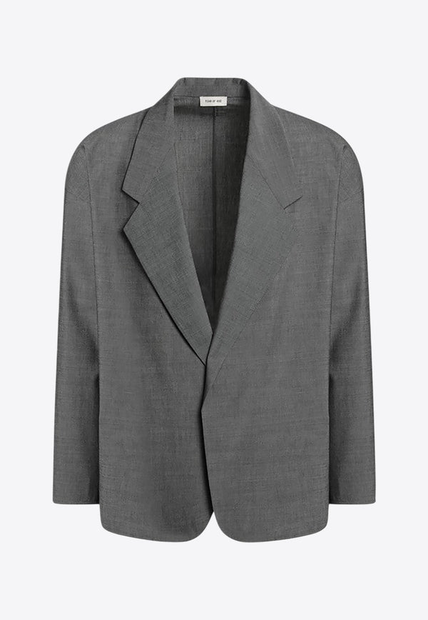 Fear Of God Single-Breasted Wool Blend Blazer Gray FGE260-6003OXF/Q_FEARG-065