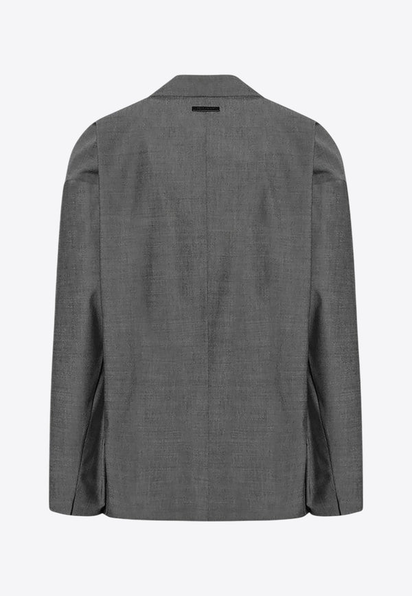 Fear Of God Single-Breasted Wool Blend Blazer Gray FGE260-6003OXF/Q_FEARG-065