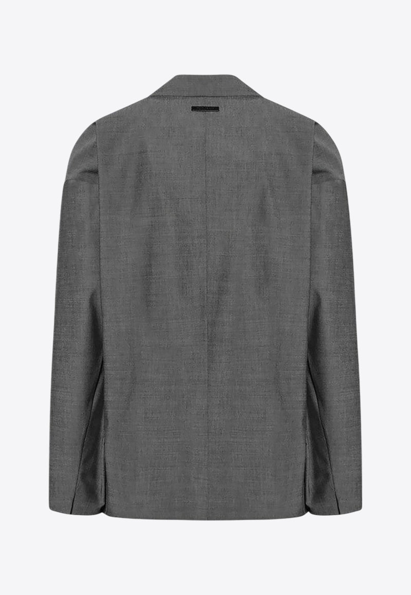 Fear Of God Single-Breasted Wool Blend Blazer Gray FGE260-6003OXF/Q_FEARG-065