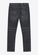 Balmain Slim Washed Biker Jeans Gray FH1MG115DF82_BALMA-9AZ