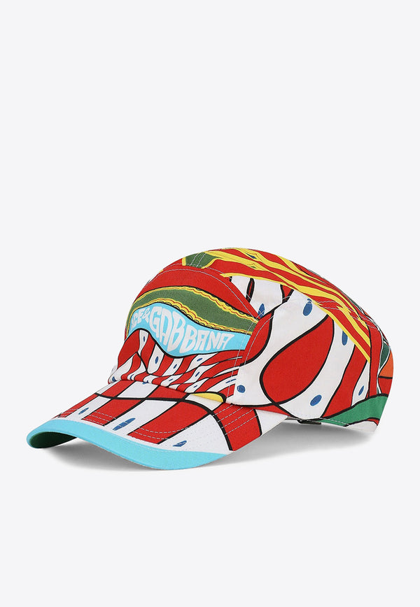 Dolce & Gabbana Carretto-Print Baseball Cap Multicolor FH602A FPFRO HH4KS