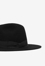 Dolce & Gabbana Wool Felt Fedora Hat FH652A FU2XJ N0000 Black