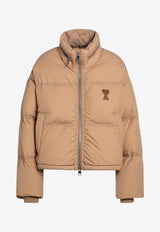 AMI PARIS Ami De Coeur Down Jacket Beige FJK413PA0009/P_AMI-255