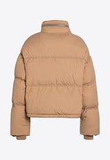 AMI PARIS Ami De Coeur Down Jacket Beige FJK413PA0009/P_AMI-255