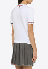 Thom Browne Three-Stripe Crewneck T-shirt White FJS152AJ0055/N_THOMB-100