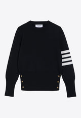 Thom Browne 4-bar Stripes Wool Sweater Blue FKA239A00014/P_THOMB-415