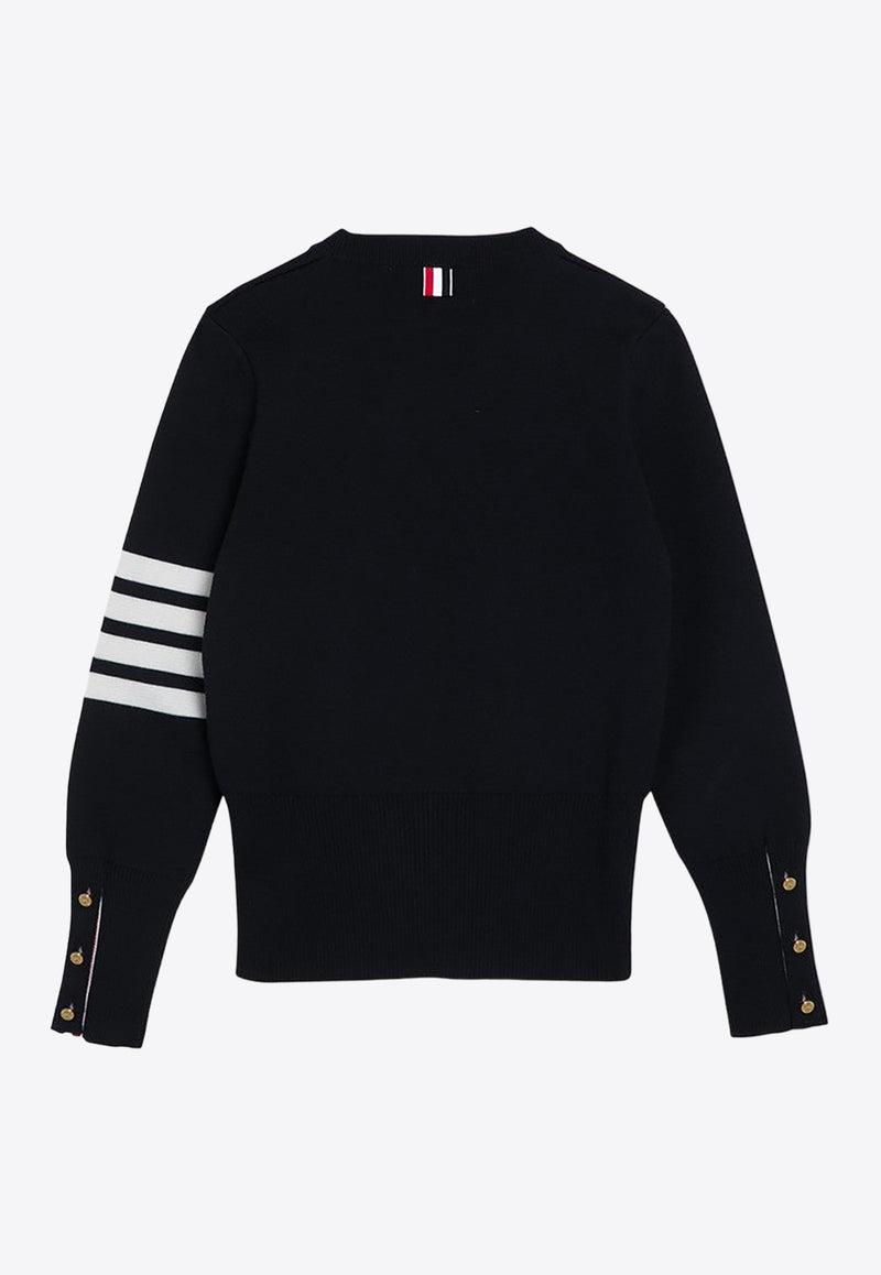 Thom Browne 4-bar Stripes Wool Sweater Blue FKA239A00014/P_THOMB-415