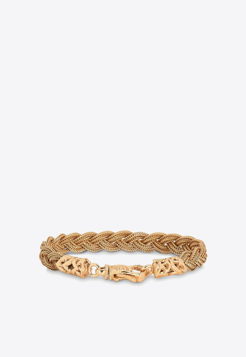 Emanuele Bicocchi Gold Flat Braided Bracelet FKB07GMET/1