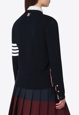 Thom Browne 4-bar Stripes Wool Cardigan Navy FKC207A00014/R_THOMB-415