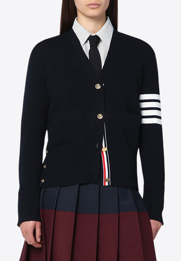 Thom Browne 4-bar Stripes Wool Cardigan Navy FKC207A00014/R_THOMB-415