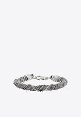 Emanuele Bicocchi Silver Torsion Bracelet  FKGB2MET/1