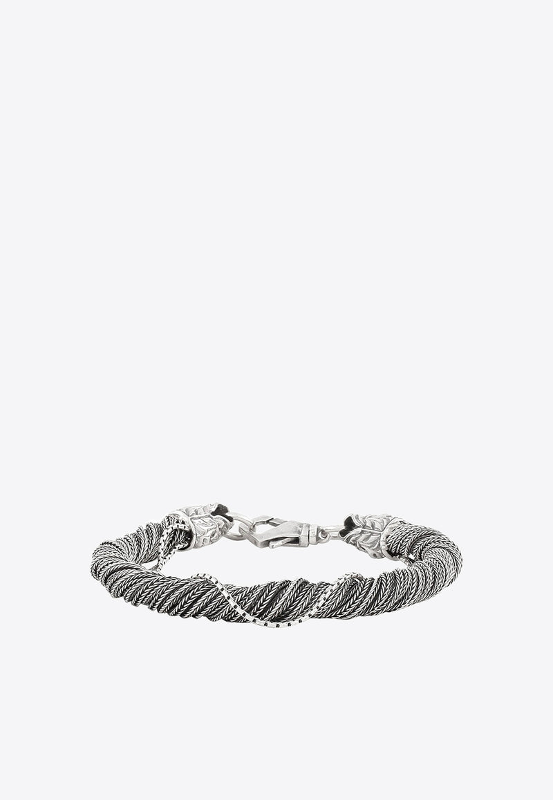 Emanuele Bicocchi Silver Torsion Bracelet  FKGB2MET/1