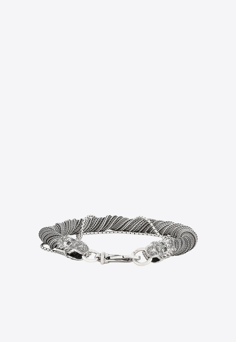 Emanuele Bicocchi Silver Torsion Bracelet  FKGB2MET/1