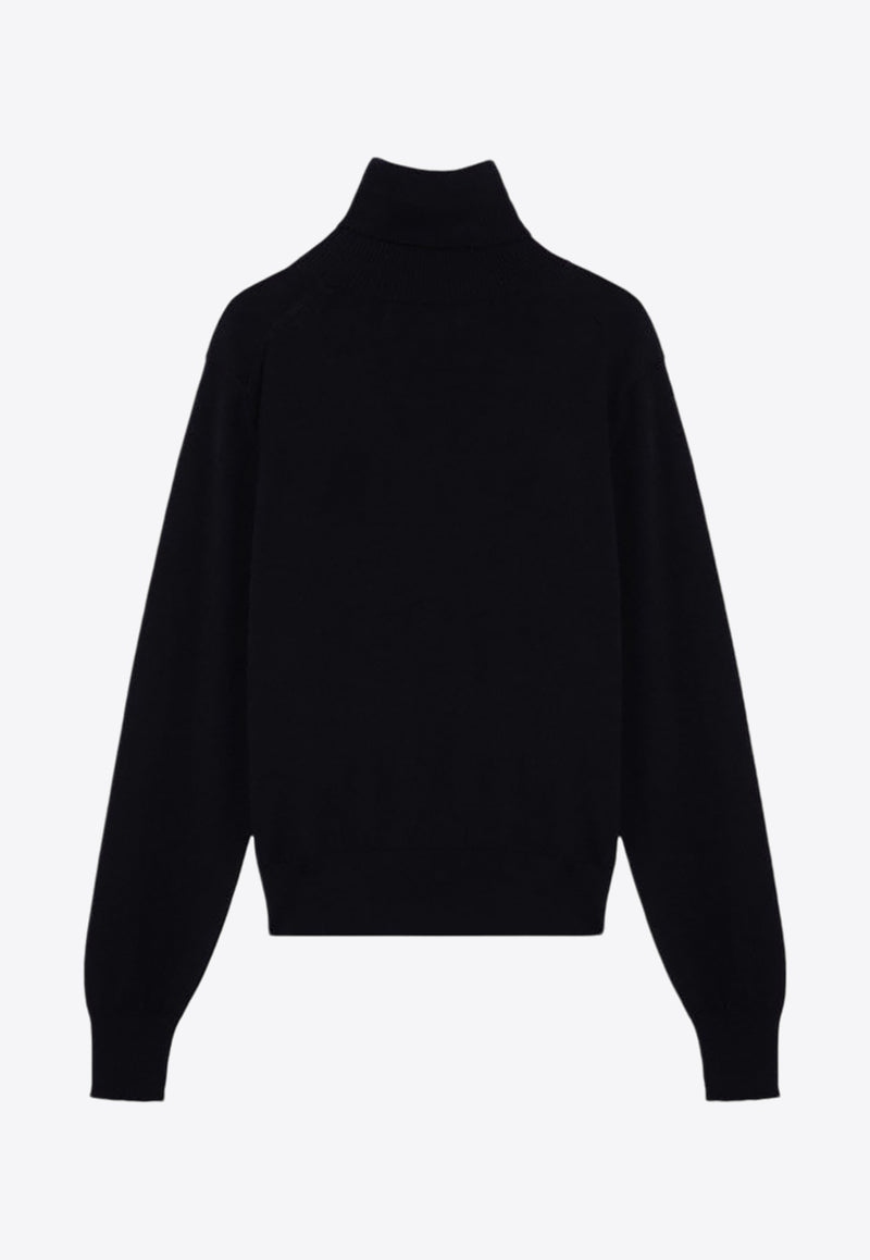 AMI PARIS Ami De Coeur Turtleneck Sweater Midnight Blue FKS411KN0025/P_AMI-430