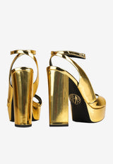 Maison Ernest Flavien 100 Mirror Leather Platform Pumps Gold FLAVIEN 100 OR MAT_GOLD