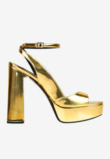 Maison Ernest Flavien 100 Mirror Leather Platform Pumps Gold FLAVIEN 100 OR MAT_GOLD
