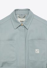 Fendi Logo-Embroidered Belted Shirt FLF677AOE7/O_FENDI-F08S8